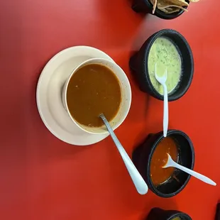 Beans, salsa, chips