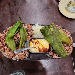 a plate of food on a table