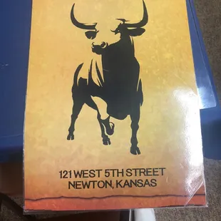 a sign with a bull on it