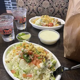 2 Burrito Bowls + Chips and Cheese Dip