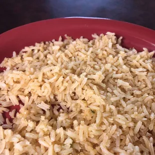 a plate of rice