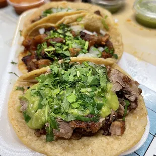 two tacos on a plate