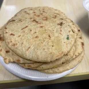 a stack of tortillas