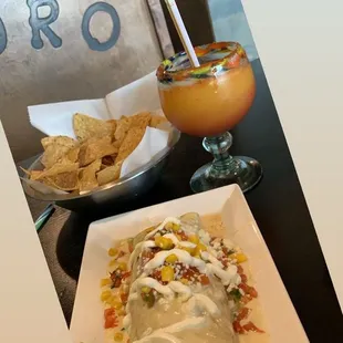 Burrito with shredded beef!