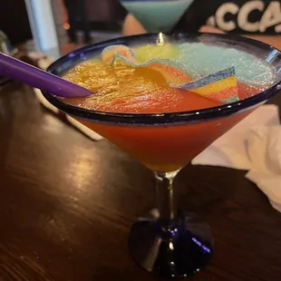 Rainbow margarita