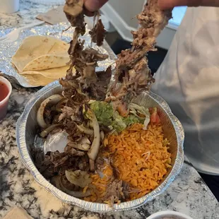 The carnitas were completely filled with fat. No nice lean chunks of meat and the meat wasn't seasoned well at all. Very disappointing.