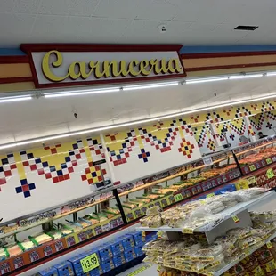 Huge meat counter