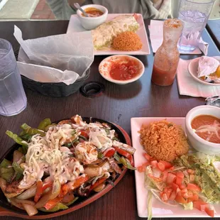 Shrimp fajita and cilantro burrito