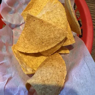 Store-bought tortilla chips