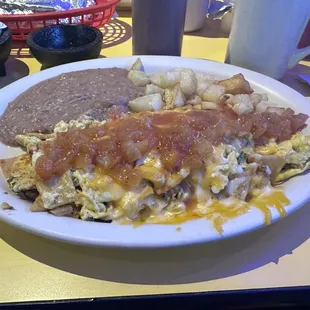 Chilaquiles with salsa ranchera
