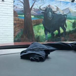 El Toro bull painting outside their building