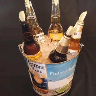 a bucket of beer