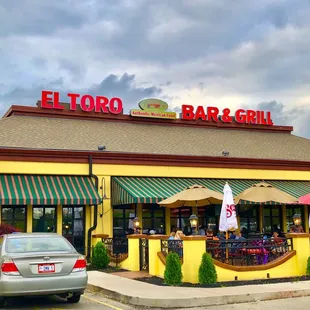 the front of the restaurant