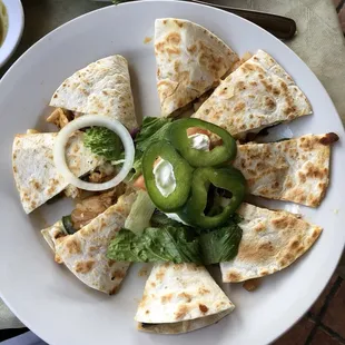 Chicken fajita quesadilla