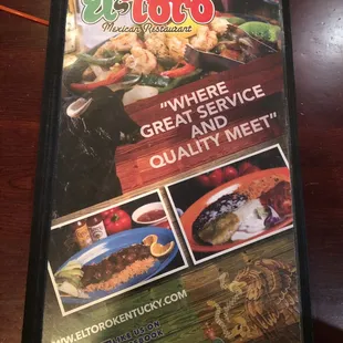 Menu front