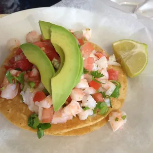 Tostada de Ceviche (camarones)