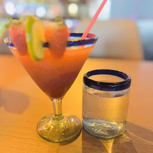 Frozen strawberry margarita