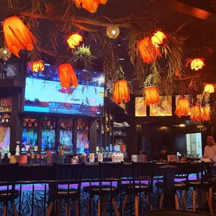 The main bar area has soft lighting, which I personally prefer.