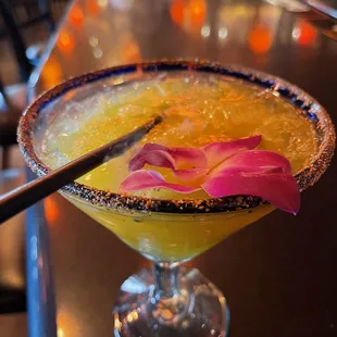 Mango Margarita on the Rocks