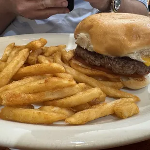 Cheeseburger with fries