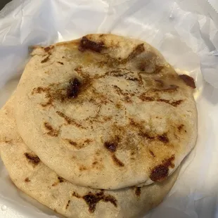 Pupusa Queso con Frijol aka Bean and Cheese