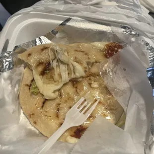 Pupuseria de Queso (no forks were used to eat these pupusas)