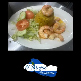 Mofongo with garñic shrimp