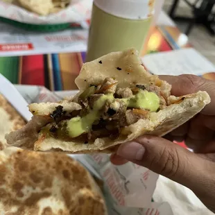 Chicken and beef gorditas