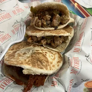 3 flavorful gorditas hot and ready
