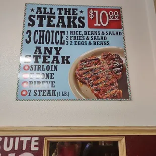 Steaks for $10.99!!!! At this price, don&apos;t bother with groceries.