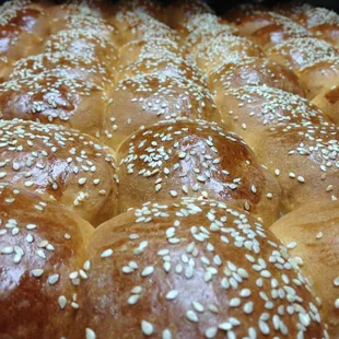 Fresh dinner rolls straight out of the oven