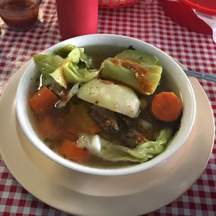 Caldo de res only on Mondays but it's good