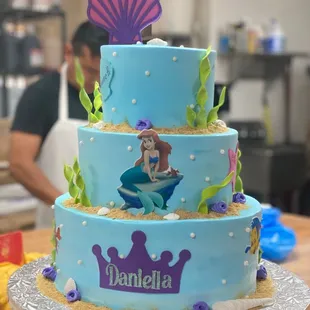 the little mermaid cake