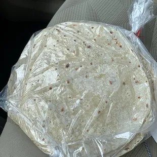 Homemade flour tortillas.