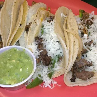 Two Al Albanil and two Barbacoa de Borrego.