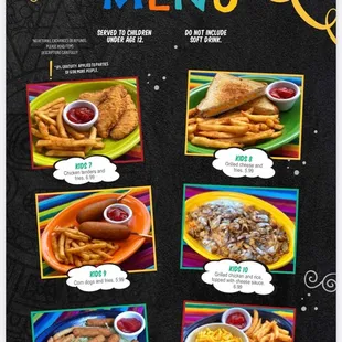 Kid's menu