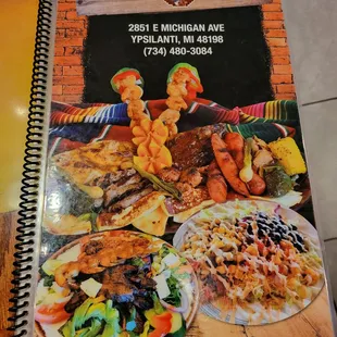 a menu for a mexican restaurant