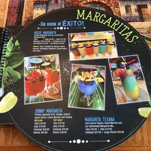 This is the new Los Amigos drink and desert menu.