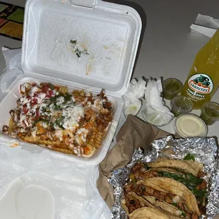 Spicy Chicken Fries &amp; taco Tuesday Chicken Tacos!  So good. Most authentic tacos I&apos;ve found in Georgia