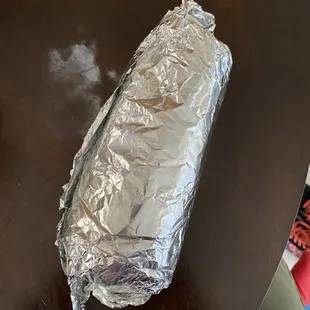 A poorly wrapped burrito