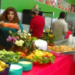 Grand opening: complimentary finger foods
