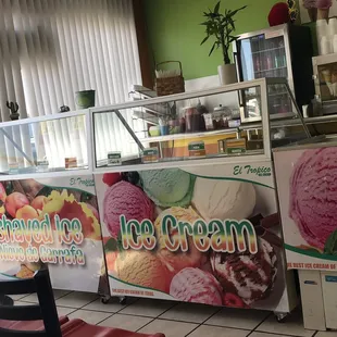 Variety of in house made ice cream