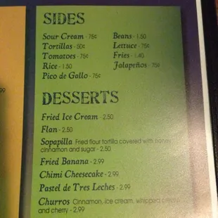 Sides &amp; desserts