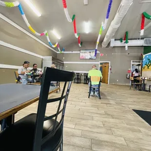 people sitting at tables