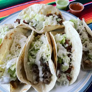 Assortment of tacos