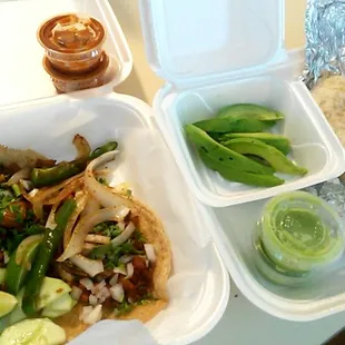 Chicken Tacos &amp; Chicken Burrito