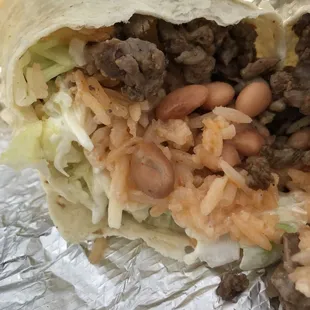 Burrito, beef.  A large burrito for a great price.