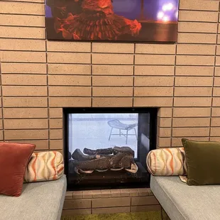 Indoor/outdoor fireplace