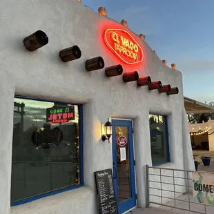 Entrance to the taproom and motel lobby