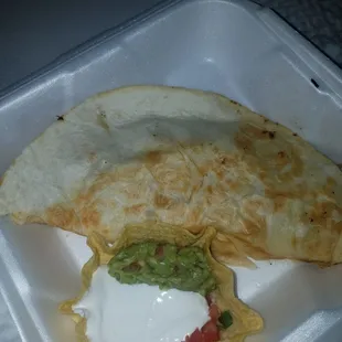 Shrimp fajita quesadilla